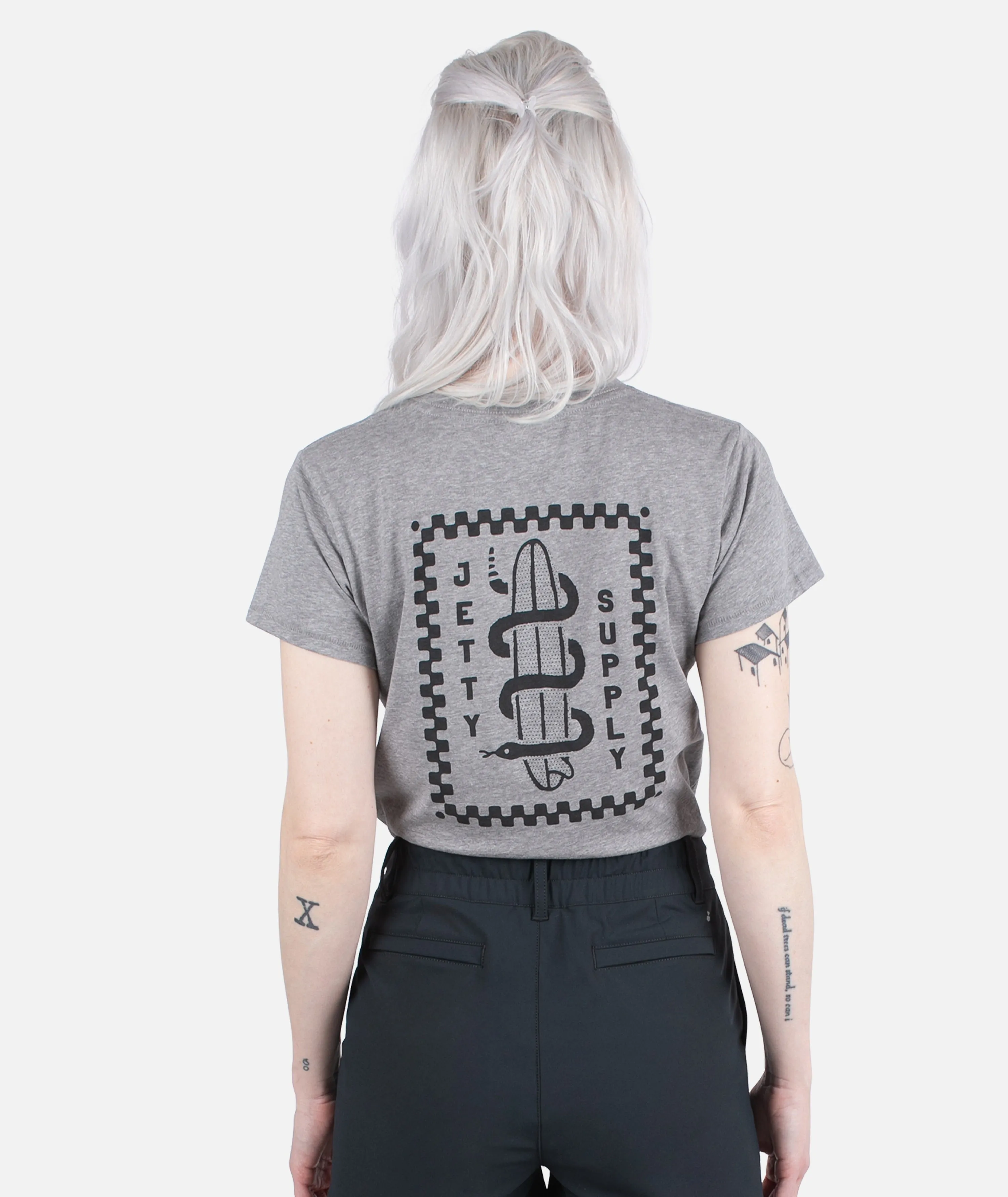 Wave Snake Tee - Grey