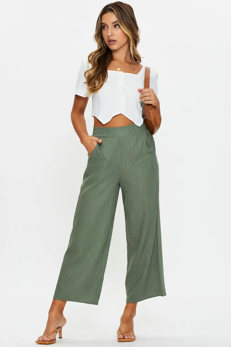 White Button Front Vest Hem Top