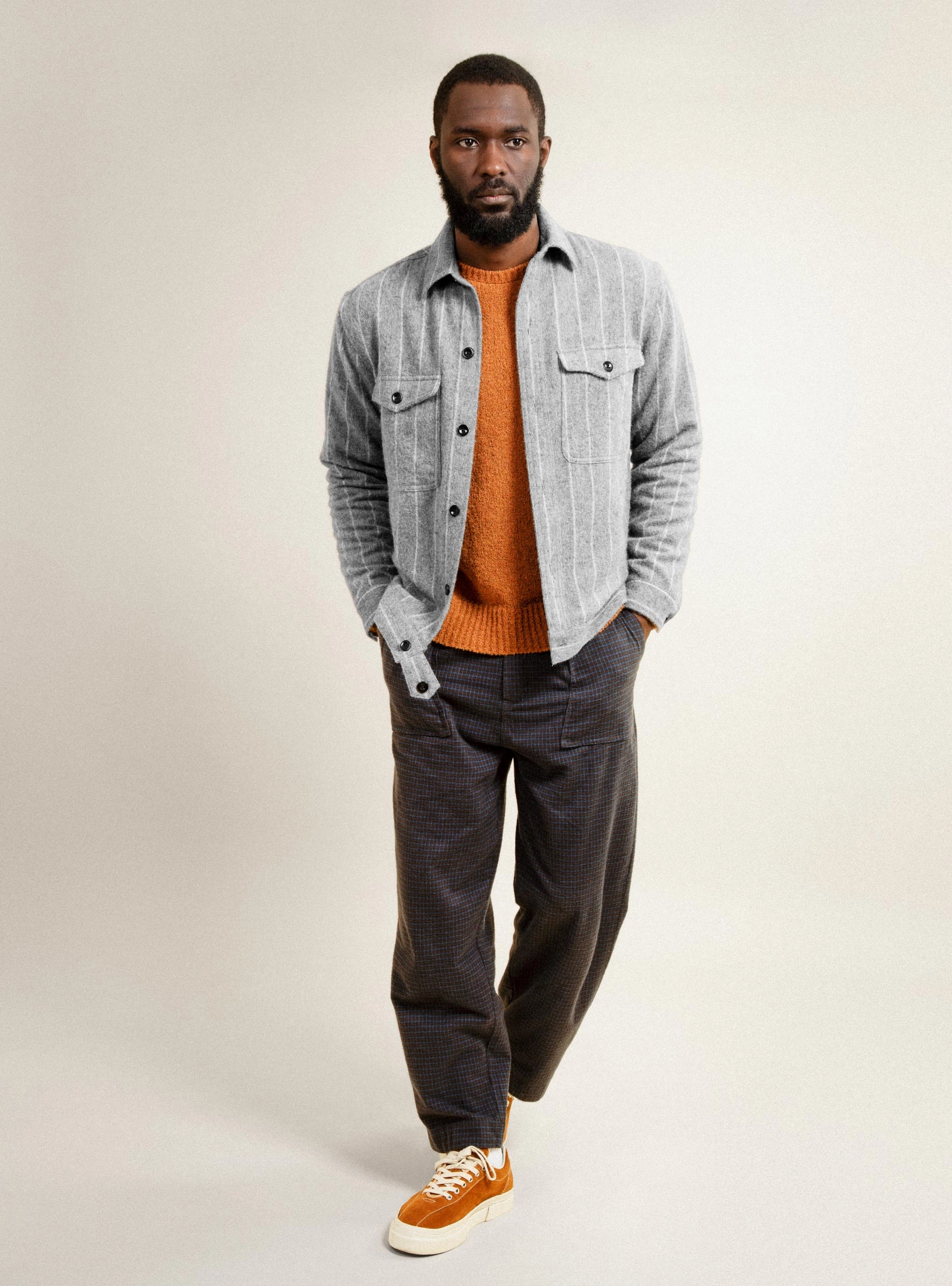 Wool CPO Shirt Grey