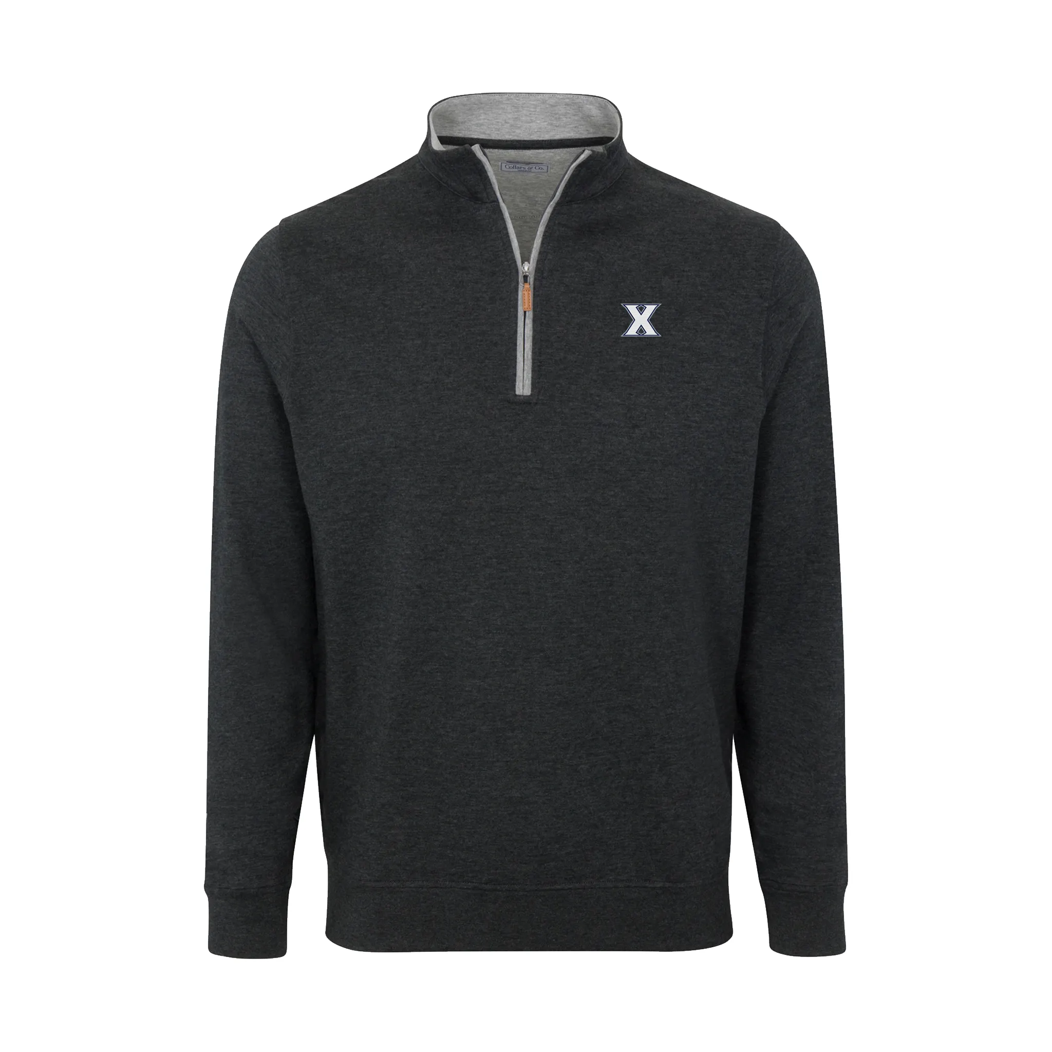 Xavier Charcoal Heather Cloud Cotton Quarter Zip Pullover