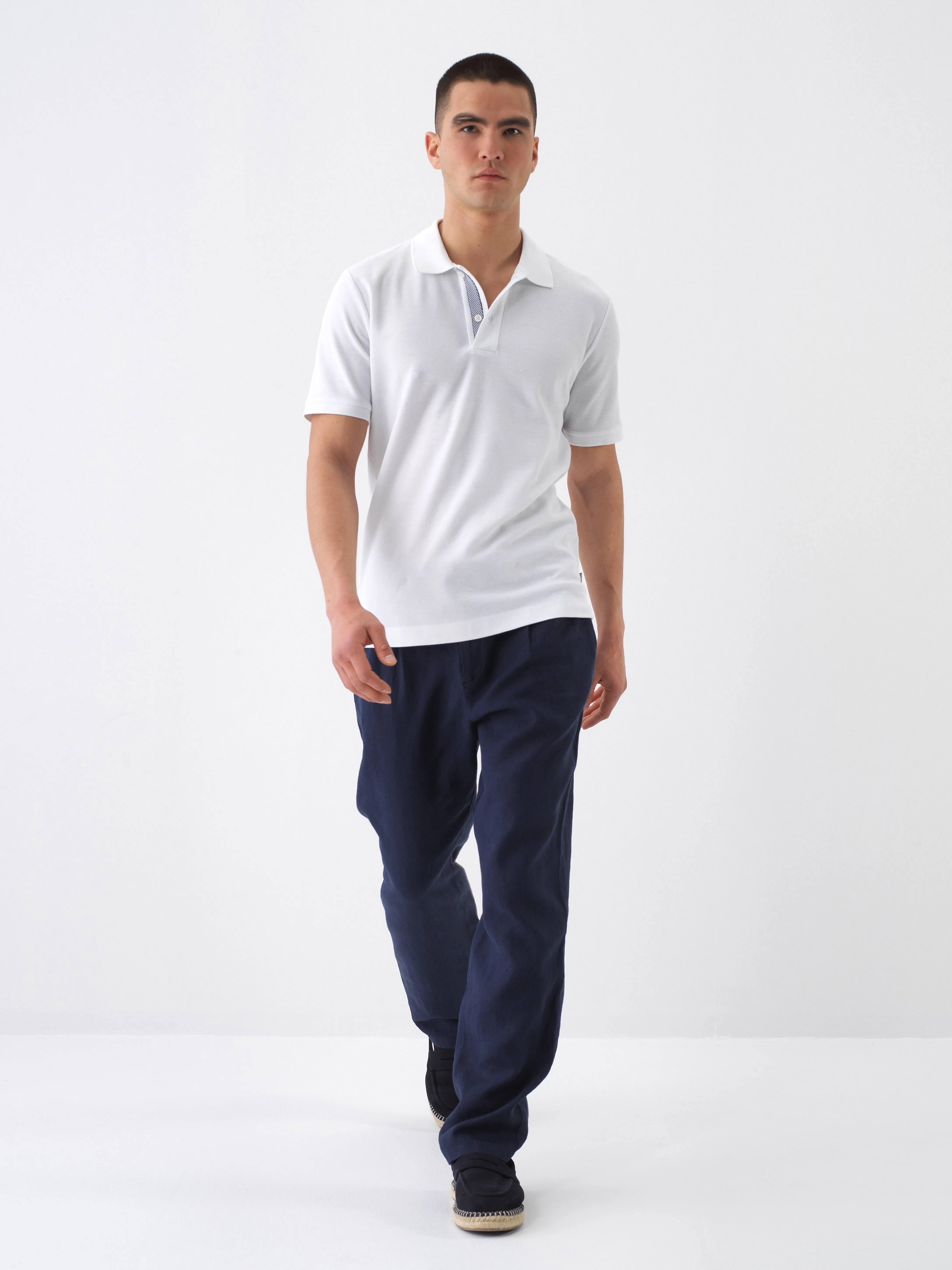 Xint Short Sleeved White Basic Polo
