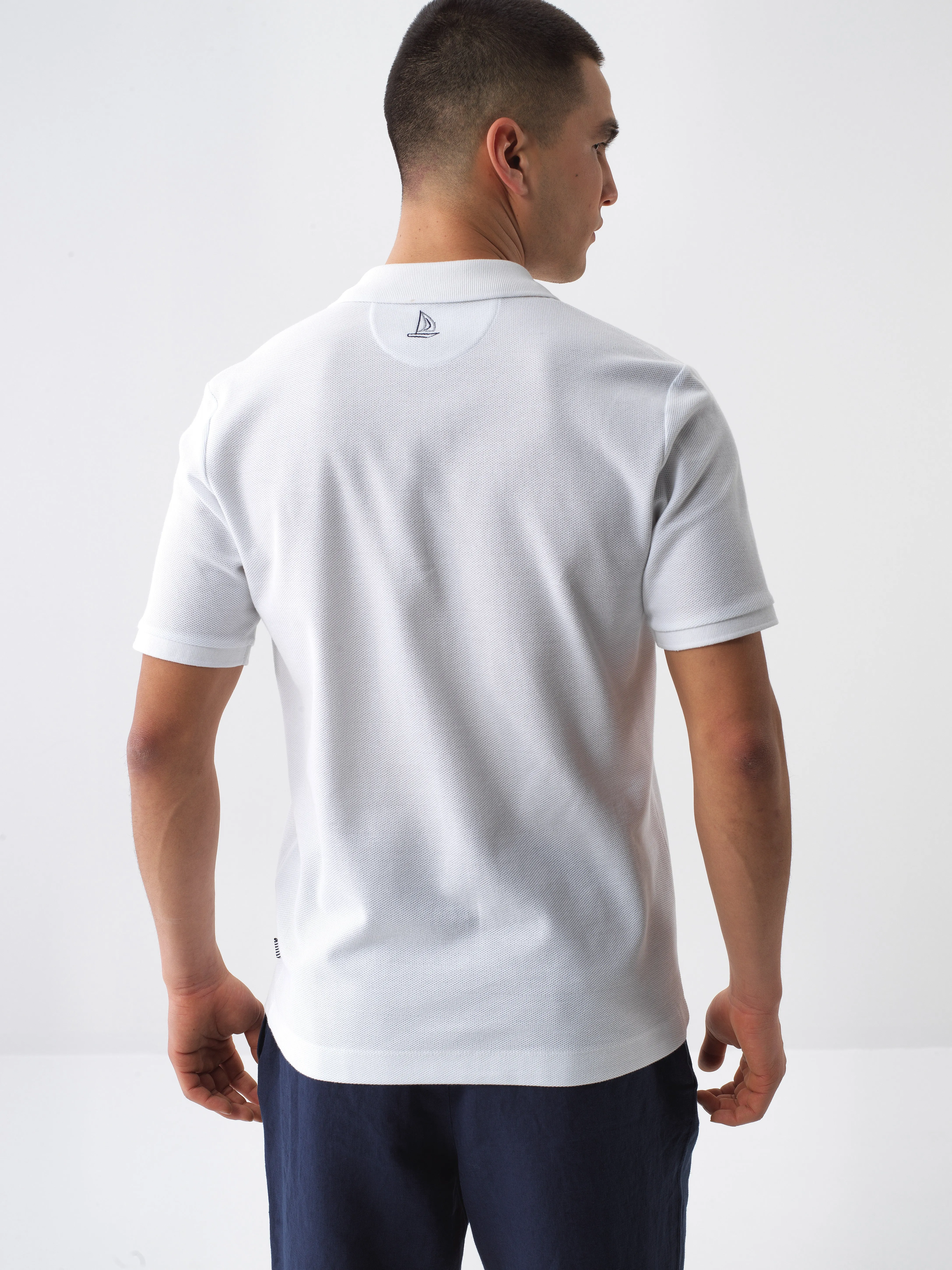 Xint Short Sleeved White Basic Polo