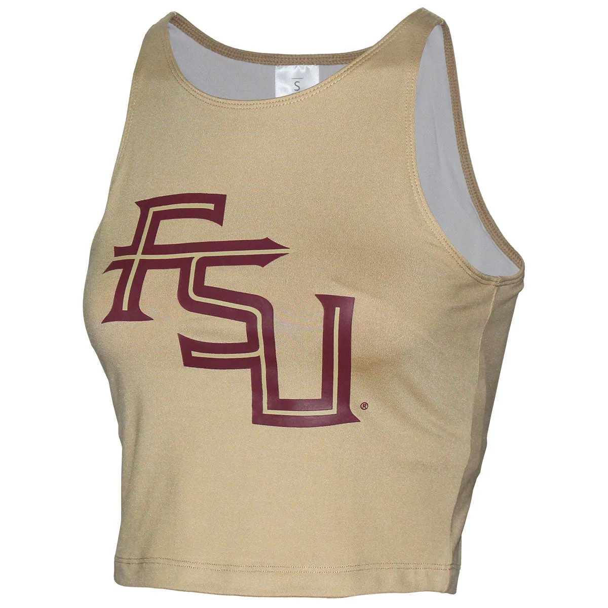 ZooZatz's Women's Stacked FSU Crop Tank - Gold